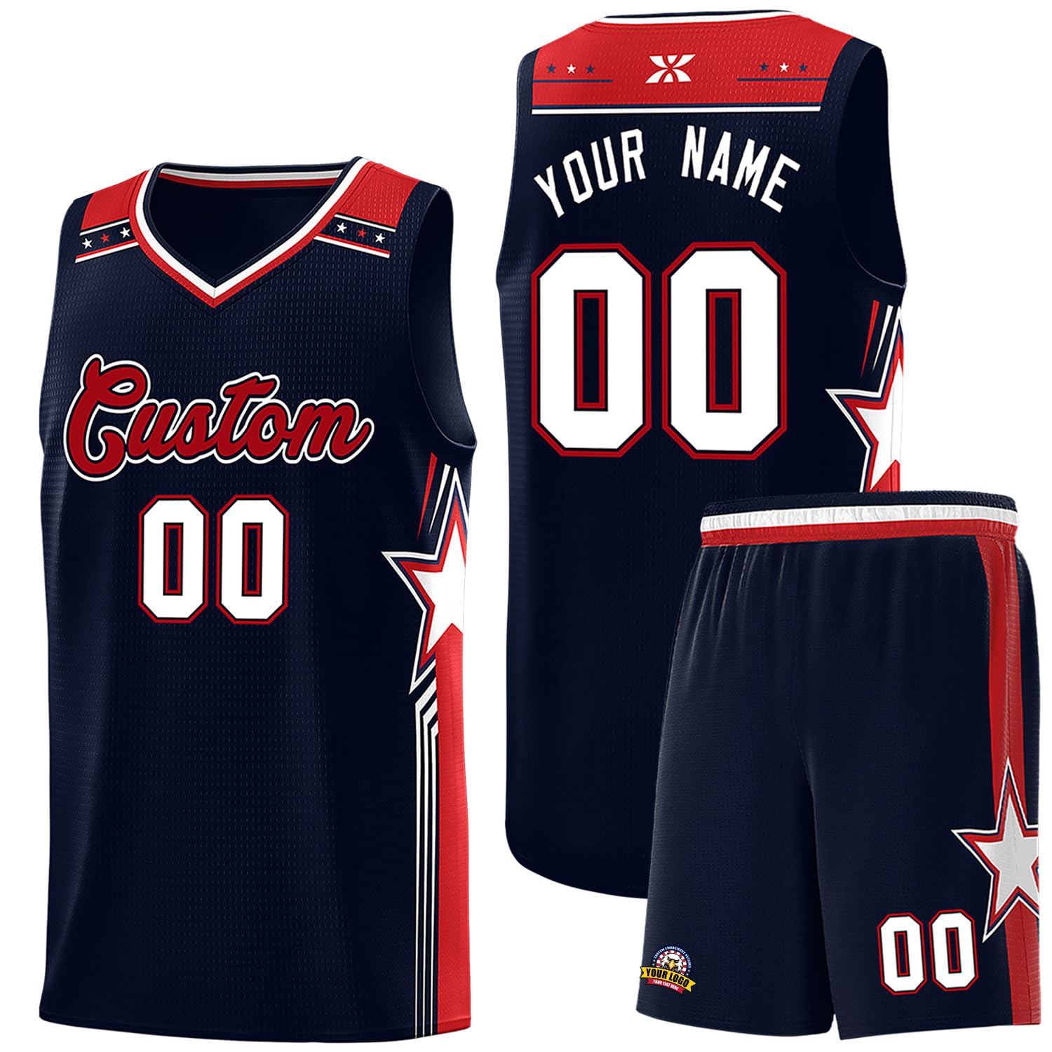 Custom Basketball Jersey with Name Number Logo,Personalized Printed Tank Top and Shorts for Men Women Youth