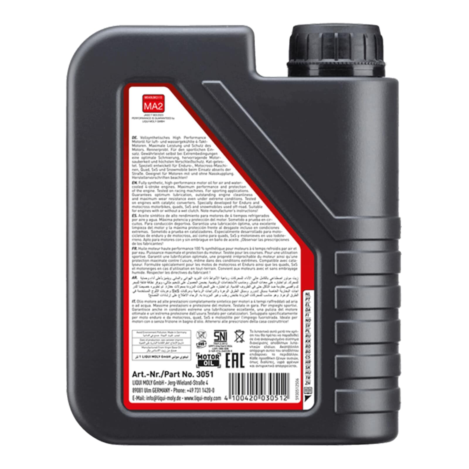 Liqui Moly 3051 Olio Moto 4T Sintetico 10 W Offroad Race