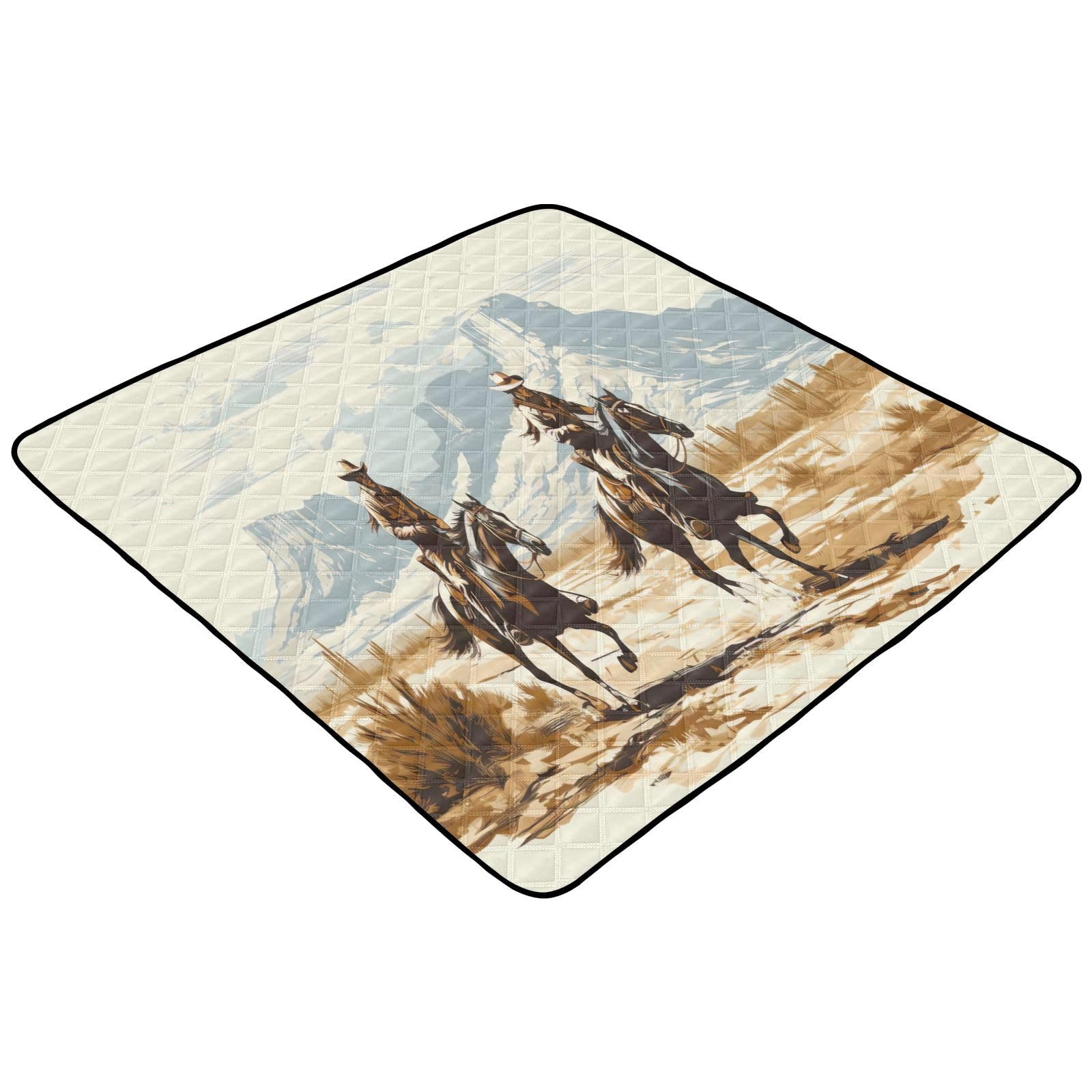 FLildon Western Cowboys Baby Play Mat for Floor 50
