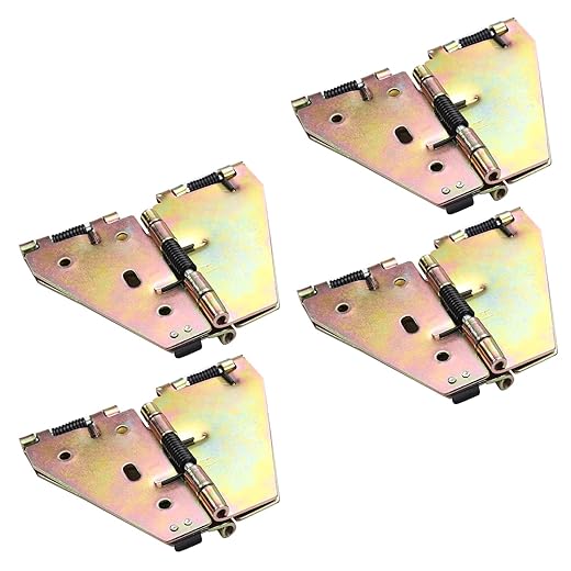 Bettomshin 4Pcs 3mm Hole Dia Sturdy Leaf Folding Table Hinge Support, Length 4.5inch Width 3.31inch Furniture Kitchen Hinges Hardware for Stores Room Backyard Bronze Tone