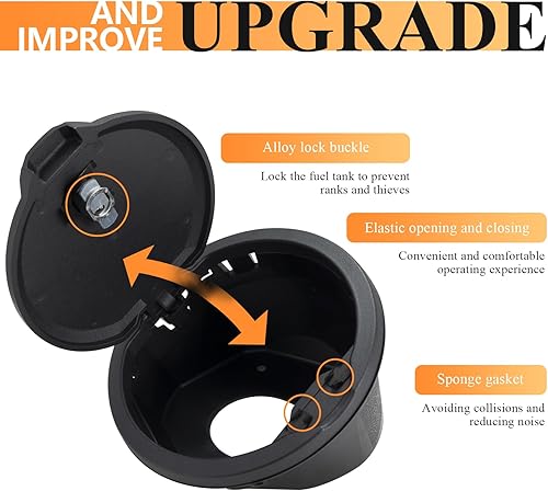 Miniatura 3 de Tapa de depósito de gasolina para puerta de llenado de combustible para Jeep Wrangler JK 2007-2018, accesorios Unlimited Rubicon Sahara AOLIHAN de 2