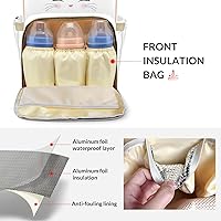 Vista 5 de Pink Bunny - Mochila para pañales con nombre, gran capacidad, multifunción, para mamá, papá, unisex, niño y niña, Diseño 1, Mochilas Daypack