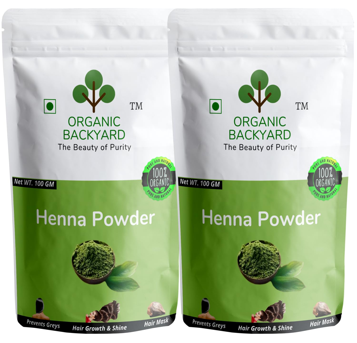 100% Natural Henna Powder Combo 100gm*2 for Hair Care-picture-53