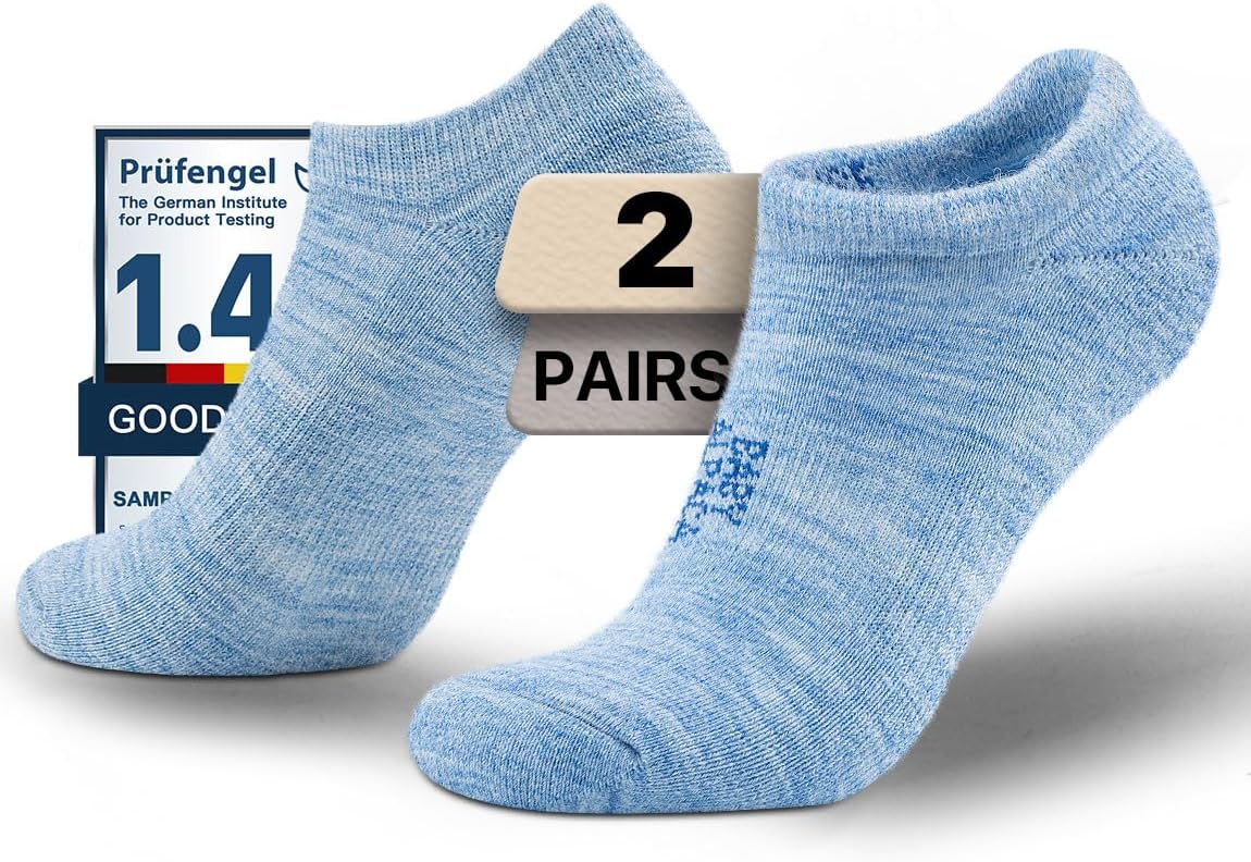 Alpaca Wool Any Season No Show Midweight Merino Outdoors Socks Men&Women Moisture Wicking Hiking Cushioned Breathable