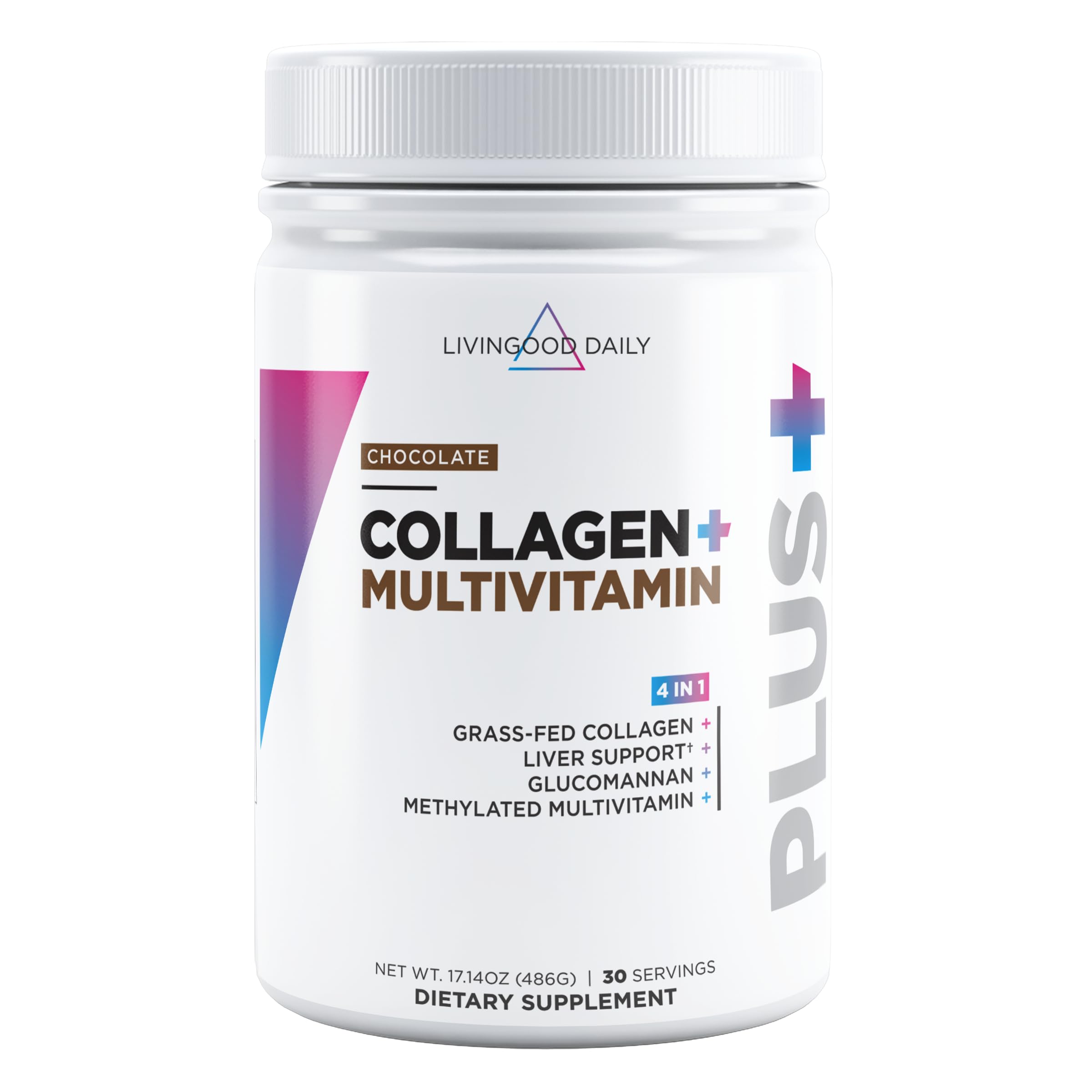 - Collagen Powder for Women & Men, Grass Fed Hydrolyzed Collagen Peptides, Protein & Multivitamins for Healthy Hair, Skin & Nails, Keto & Paleo, Gluten Free, Chocolate, 30 Servings