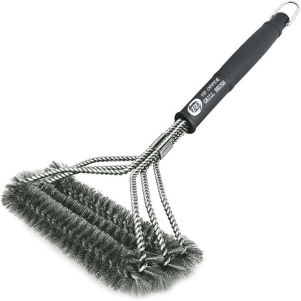 TD OFFER Grill Brush Cleaner Best BBQ Grill Cleaning Brush,Durable Effective,Must Have Barbecue Grill Accessories.17-3 in 1 Stainless Steel Brushes,Perfect for Barbecue Lovers