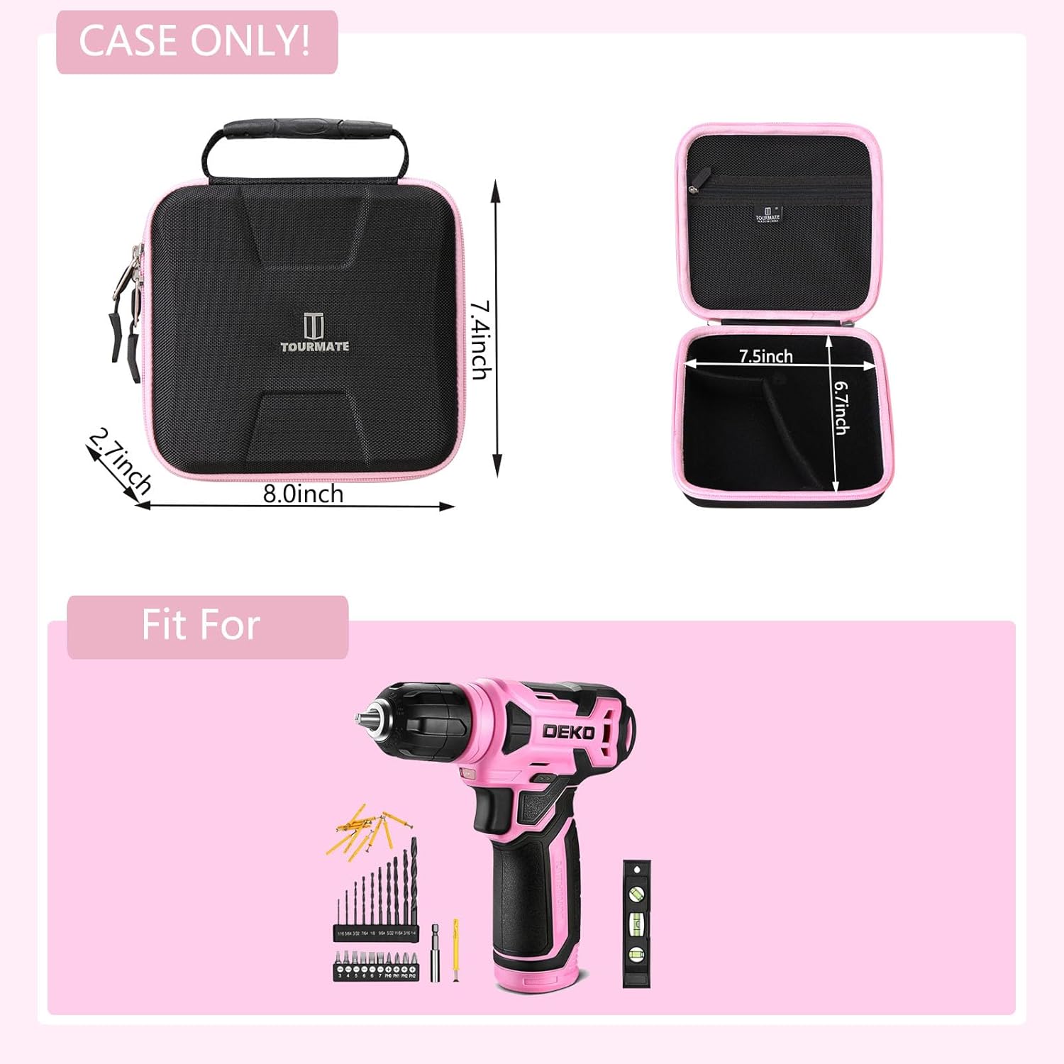 Storage Case for DEKOPRO 8V/COMOWARE/PULITUO/PULITUO Cordless Drill - Drill Bit Set Hard Case, Carrying Case (Box for Sale) - Image 8