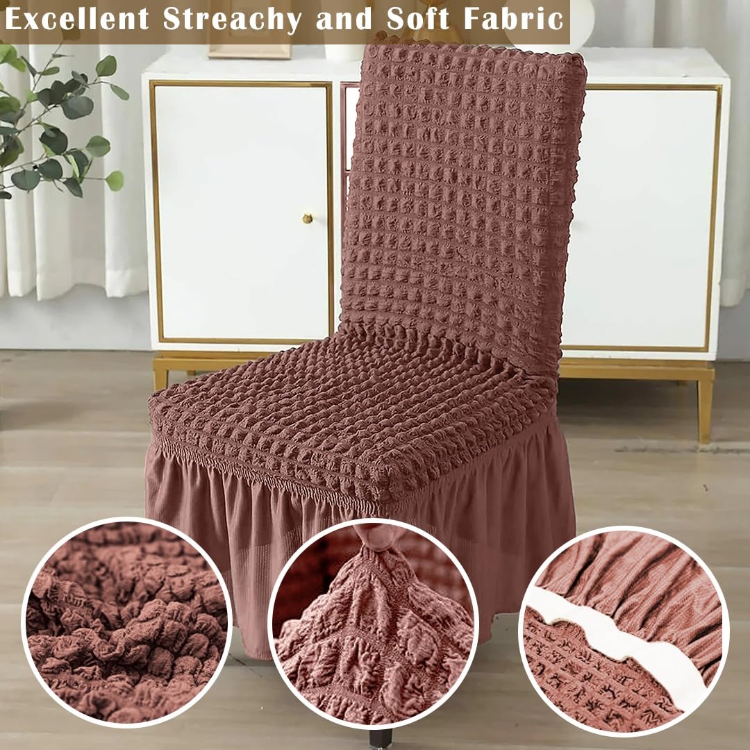 TONY STARK Frill Chair Covers - Elegant Dining Room Style -3 TONY STARK Frill Chair Covers - Elegant Dining Room Style -3