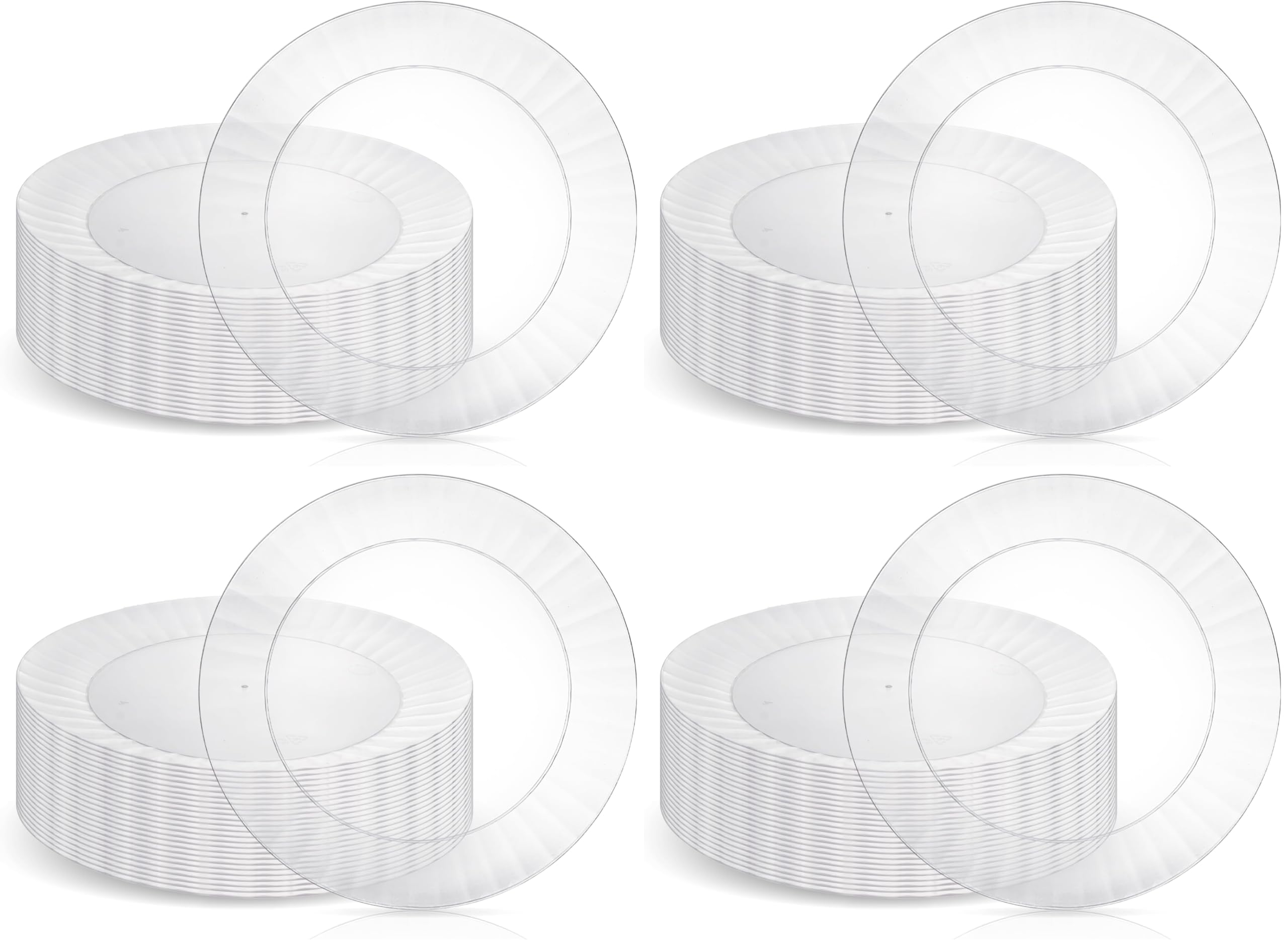 Deluxe Appetizer Plates - 24 Clear Plates -8