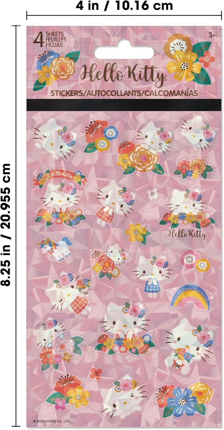 Sanrio - Hello Kitty - Flowers Standard Stickers - 4 Sheet - Image 3