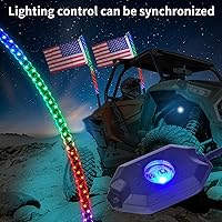 Vista 7 de OHMU Kit de 2 luces LED de látigo de 3 pies y luces de roca de 3ª