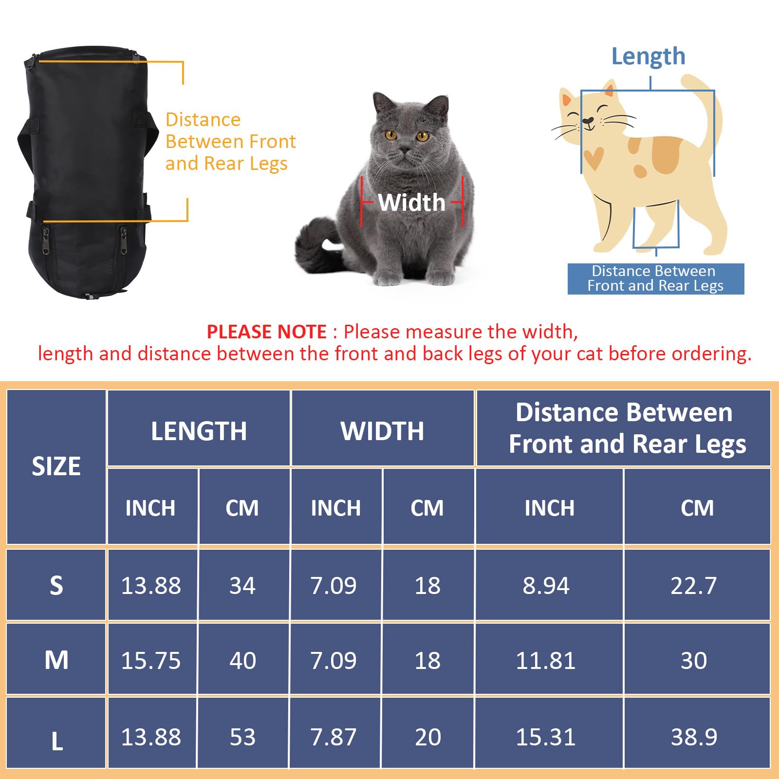 Plliocse Cat Grooming Bag Black Cat Nail Clipping Cleaning Grooming Restraint Bag - Image 3