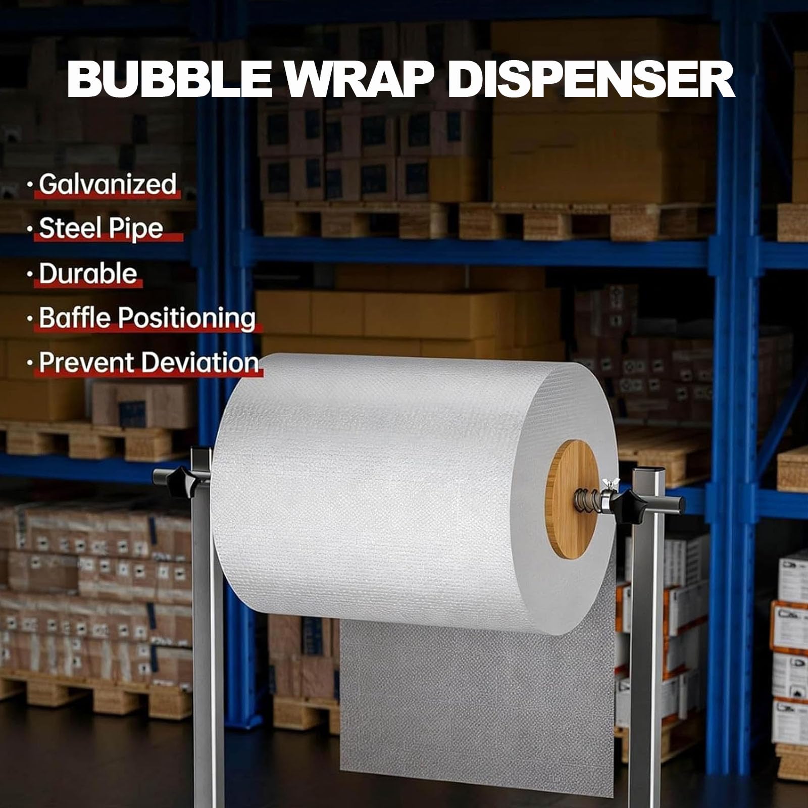 Dispensador De Rollos De Film De Burbujas De Pie, Soporte para Envoltura De Espuma De Burbujas, Compatible con Film De 30/50/70 Cm De Ancho, para Embalaje Y Envío De Equipos 70cm