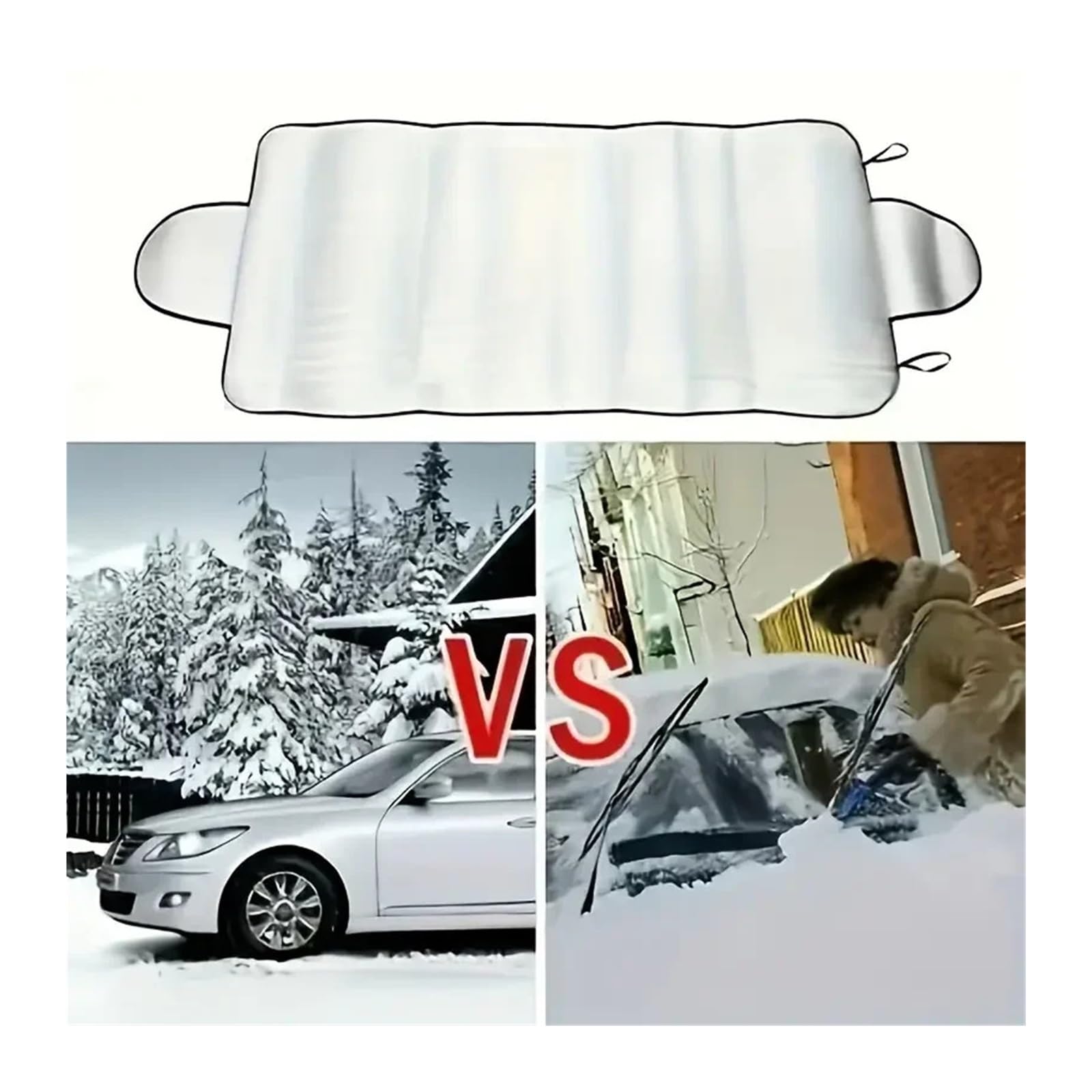 HJfhCFGJ Protector Parabrisas Cubierta de Nieve para Parabrisas Coche, Protector contra heladas, Lluvia y Sol para la mayoría Coches SUV