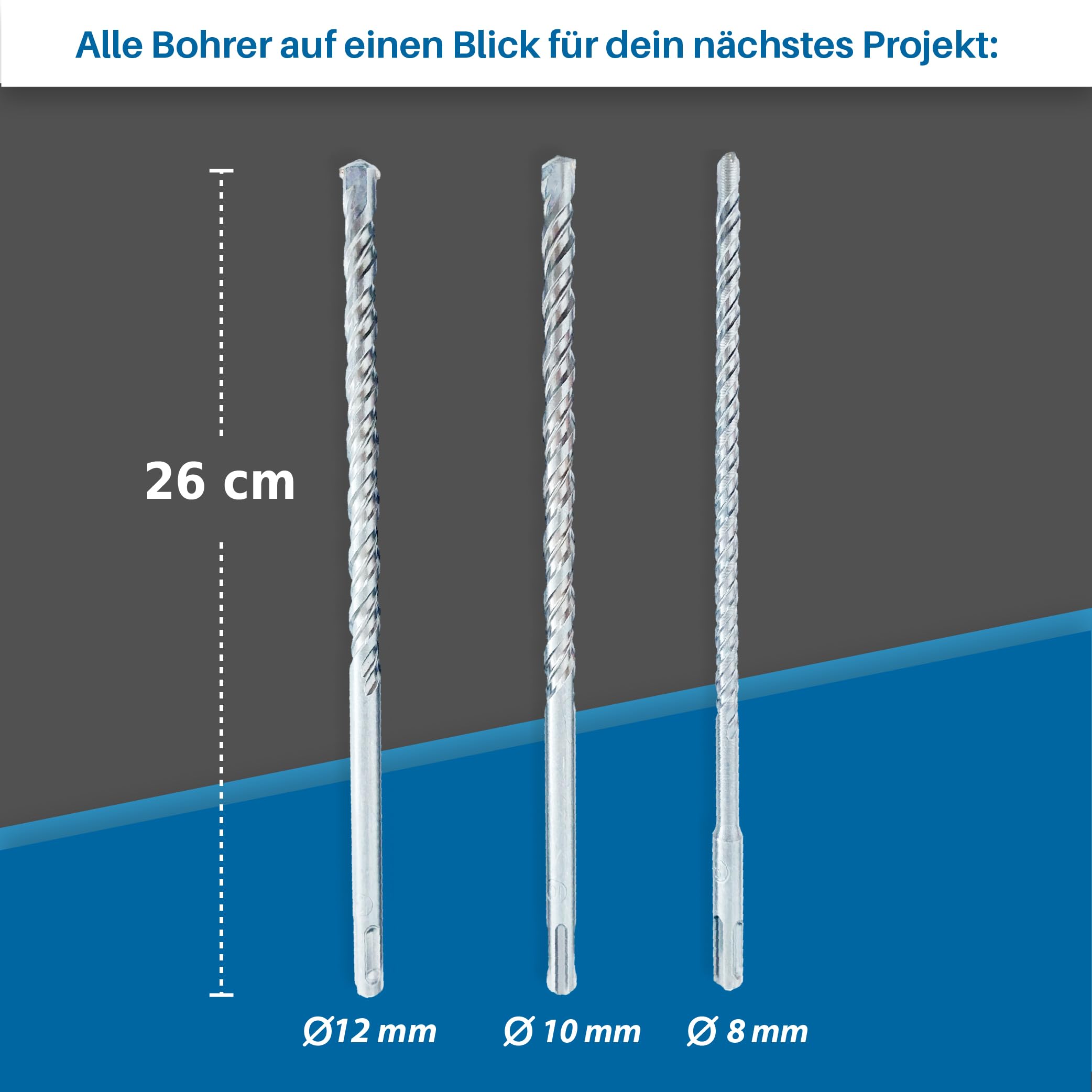 Foret Béton SDS-PLUS Diamètre 10 X 110 Mm Pour Perforateur