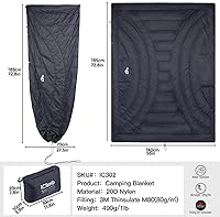 Vista 8 de iClimb - Manta de camping ultraligera y compacta con aislamiento Thinsulate 3M