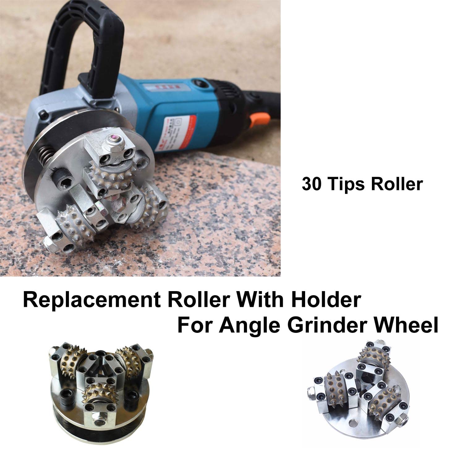 30 Tips Bush Hammer Replacement Roller for 5 Inch Bush Hammer Grinding Plate