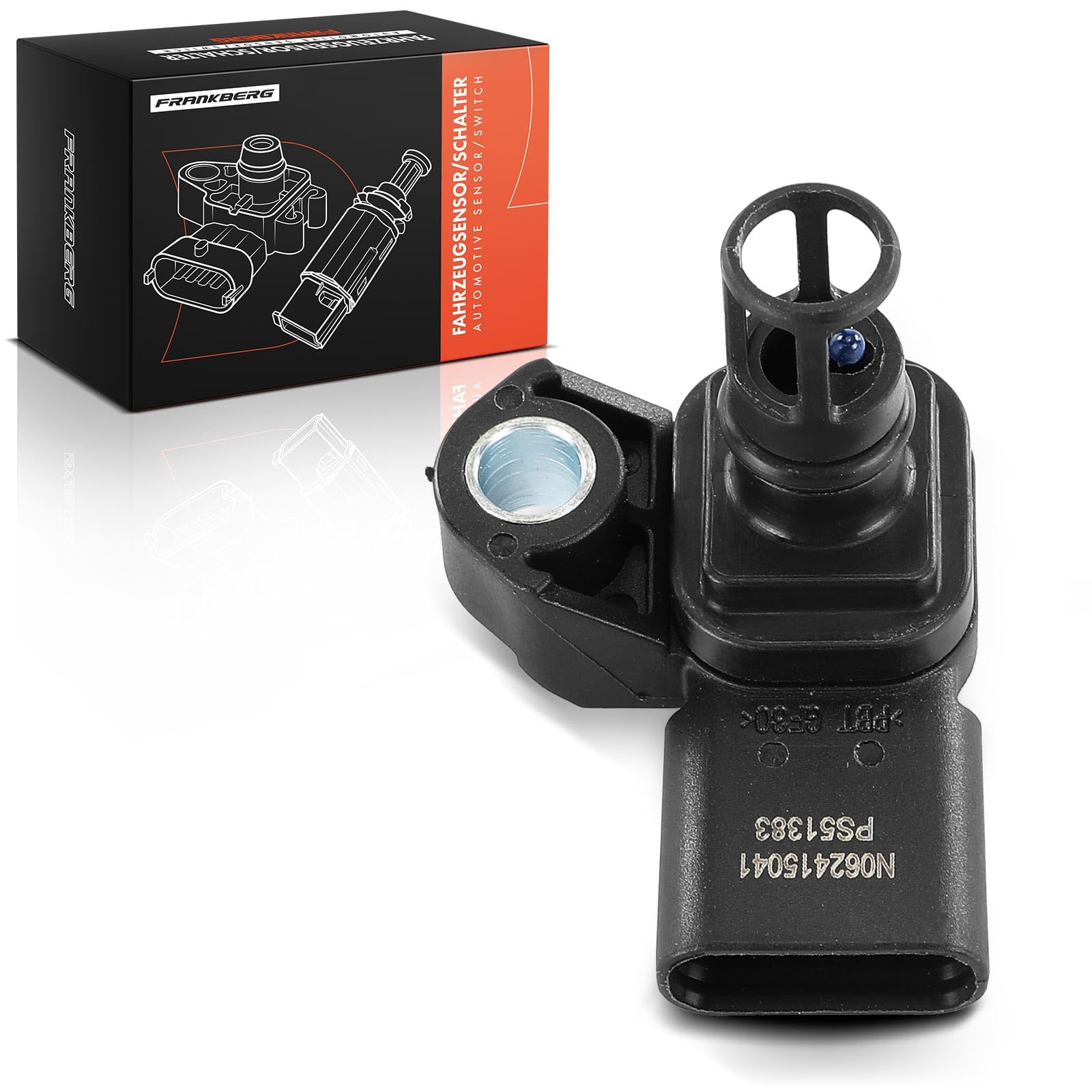 Frankberg Sensore di pressione del tubo di aspirazione Compatibile con Astra J Caravan P10 1.6L 2014-2015 Astra J GTC 1.6L 2014-2015 Astra J Furgone/Station Wagon P10 1.6L 2014-2015 Replace# 55593802