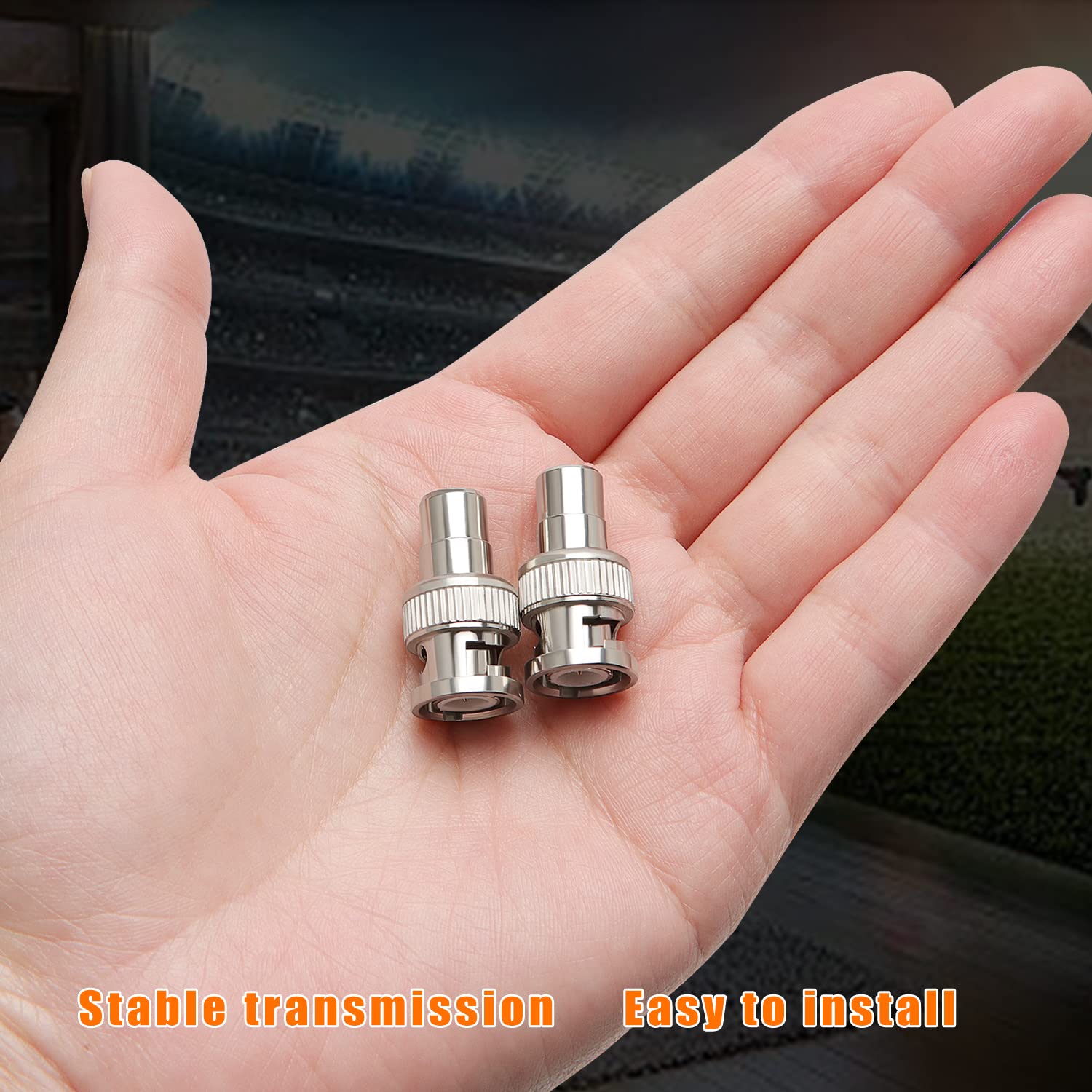 10 Pièces Adaptateur BNC Mâle à RCA Femelle, Connecteur Coupleur Coaxial pour CCTV Caméra