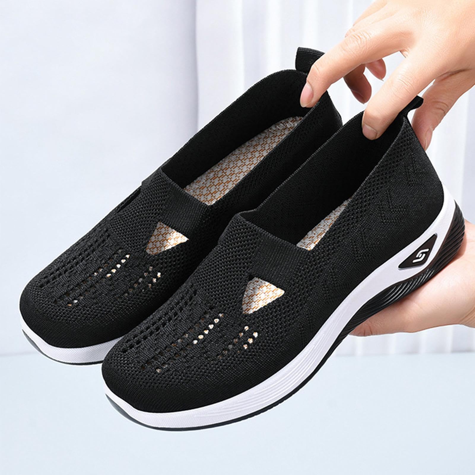 HotelBee Scarpe da Passeggio Ortopediche da Donna, Leggere, Senza Lacci, da Donna, per Escursionismo, Traspiranti, Scarpe Ortopediche