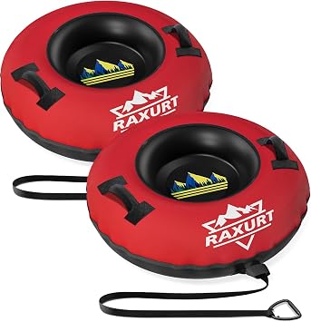 48 Heavy Duty Snow Tube with Canvas Cover, Snow Sled for Kids & Adults
