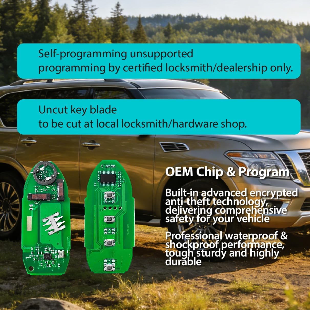 Replacement for 2011-2019 Infiniti M56 M37 M35 M35h QX56 Q70 Q70h Nissan Armada CWTWB1U787 433MHz 46 4 Buttons