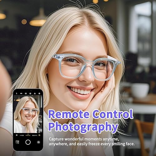 Miniatura 7 de Anteojos Inteligentes para Hombres y Mujeres, Anteojos de Oreja Abierta Bluetooth con Lentes Fotocromáticas, Control Táctil, Asistente de Voz con