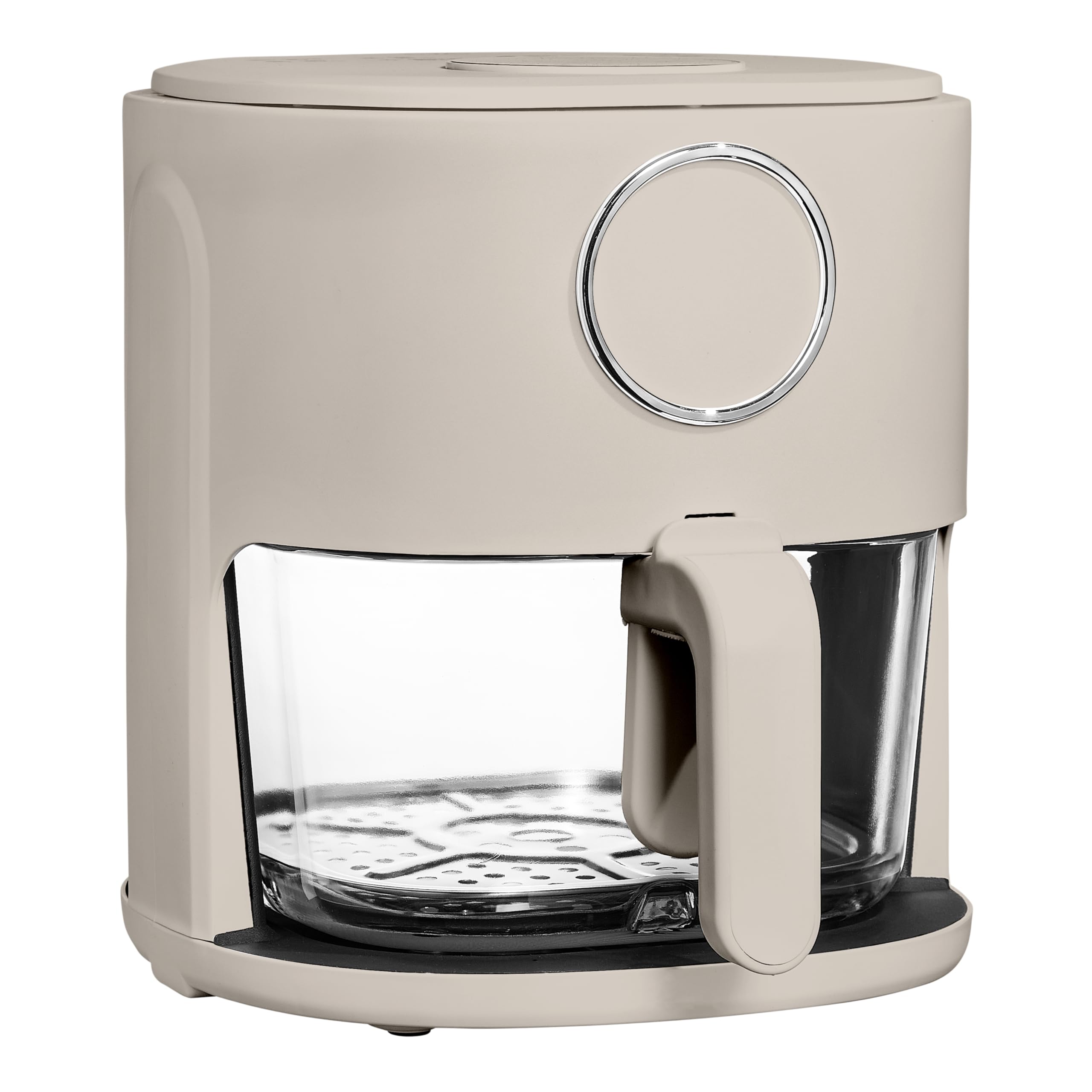 COOK WITH COLOR Colorful 1200W 4Qt Air Fryer Glass Basket Dishwasher Safe 60min Timer 6 Presets Temp Control