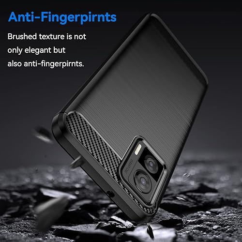 Miniatura 3 de Funda delgada para Motorola Edge 30 Neo, diseño de moda de fibra de carbono suave con grado militar a prueba de golpes y protección de lente de