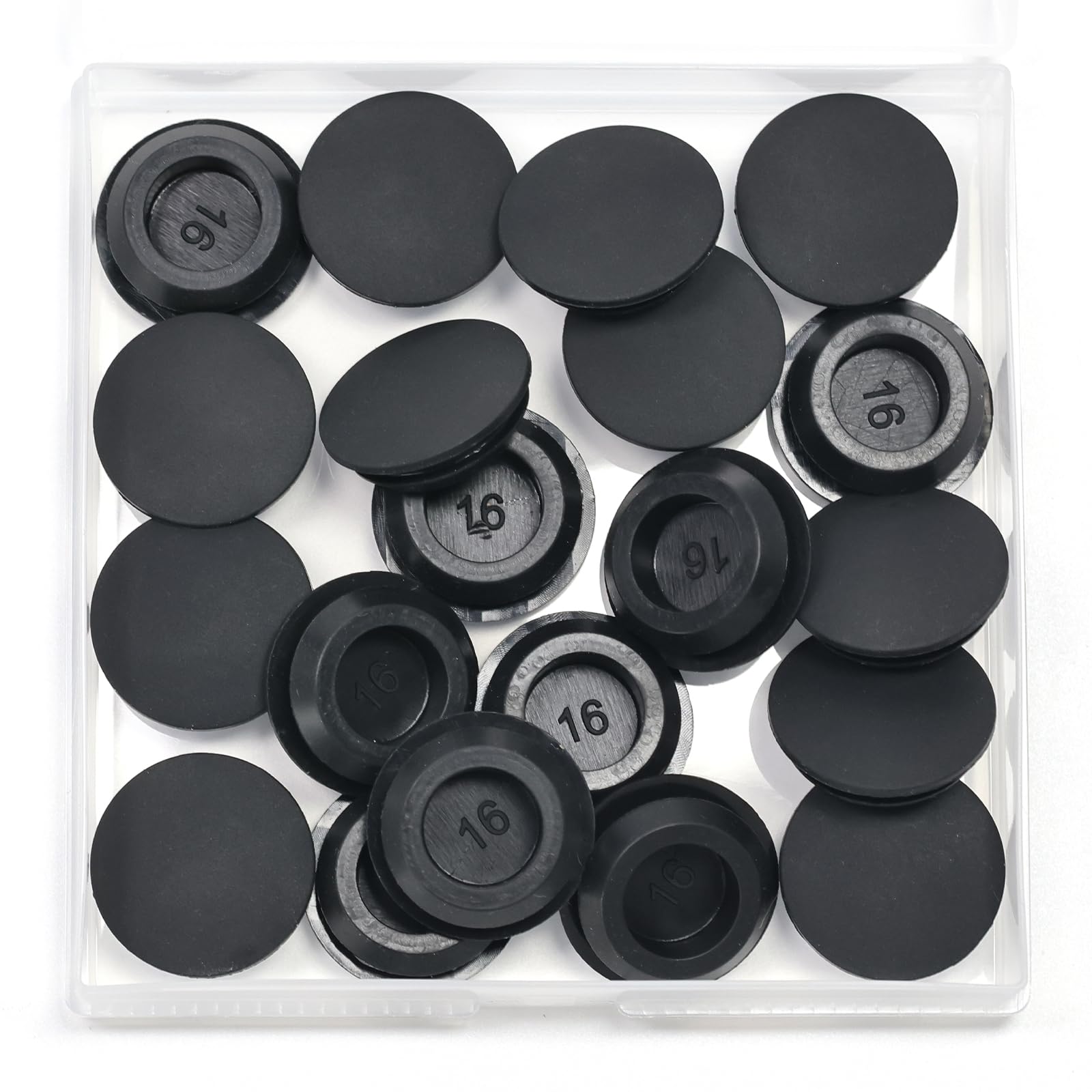 20Pcs 16mm Silicone Rubber Plugs for 15.5-17.5 mm (5/8"-11/16") Round Holes