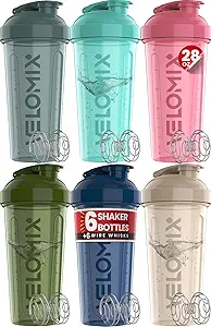 -6 PACK- 28 OZ Protein Shaker Bottles for Protein Mixes, Shaker Cups for Protein Shakes, Small Shaker Bottle Pack, Shaker Cup, Shakers for protein Shakes (Most Popular)