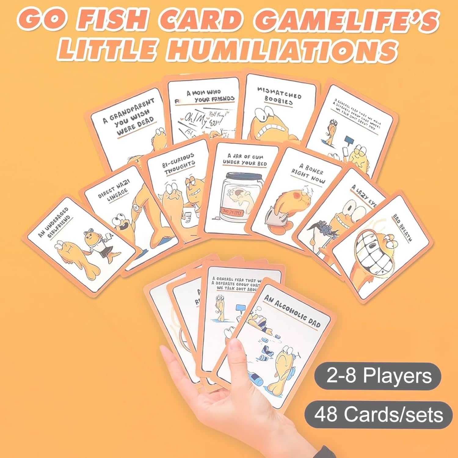 Go Fish Yourself Game, The Go Fish Game of Life's Little Humiliations, Hilarious Card Games Adults for Parties, Game Nights, Gag Gifts for Friends Couples & Coworkers (A) - Image 5