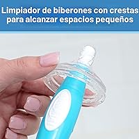 Vista 4 de Dr. Brown's Cepillo para botellas de tacto suave, azul