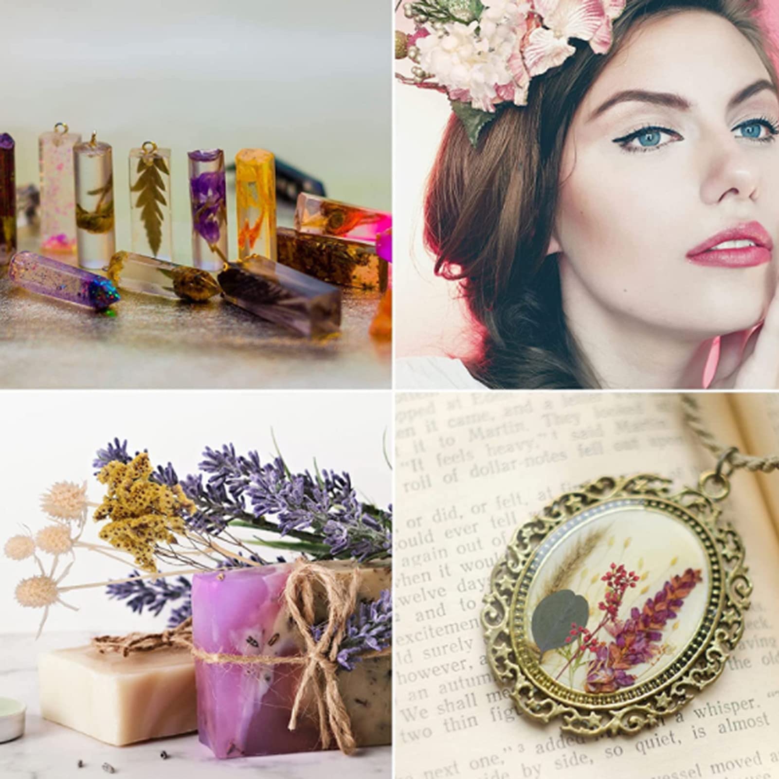 KroY PecoeD 69 Pièces Fleurs Pressées Séchées Naturelles