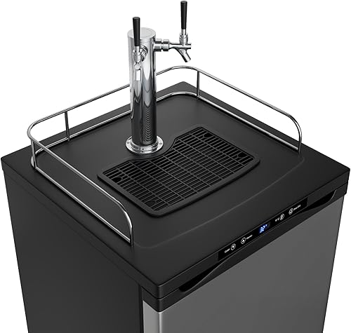 Miniatura 9 de EdgeStar KC3000SSTWIN Kegerator de doble grifo de tamaño completo con pantalla digital - negro y acero inoxidable