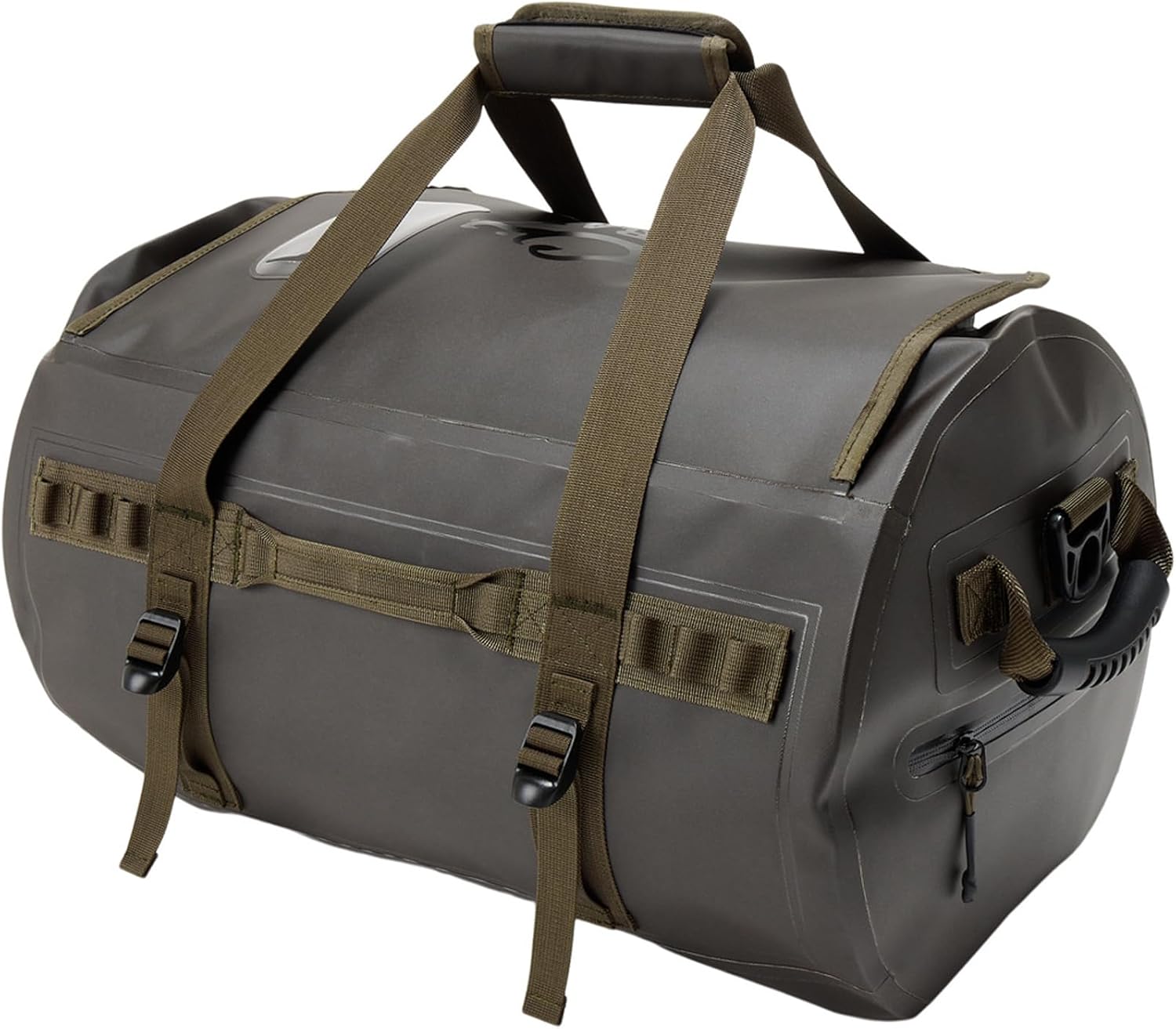 DRAKE WATERFOWL Hardline Waterproof Duffel Bag | Hunting Traveling Molle Loops ID Tag Holder Molded Handles | Green Timber | 60L