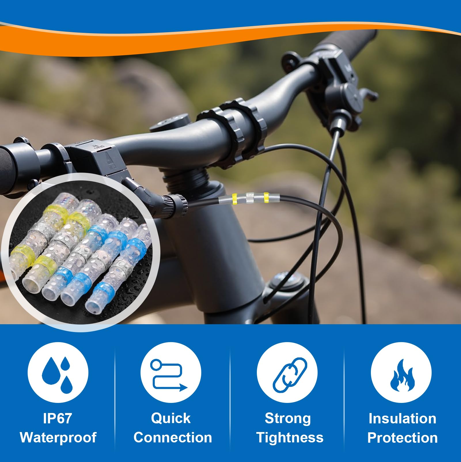 smseace Kit de 1530 conectores de alambre termorretráctiles, anillo de crimpado eléctrico impermeable, pala de horquilla, terminal de empalme de soldadura en T para automóviles, barcos, equipos
