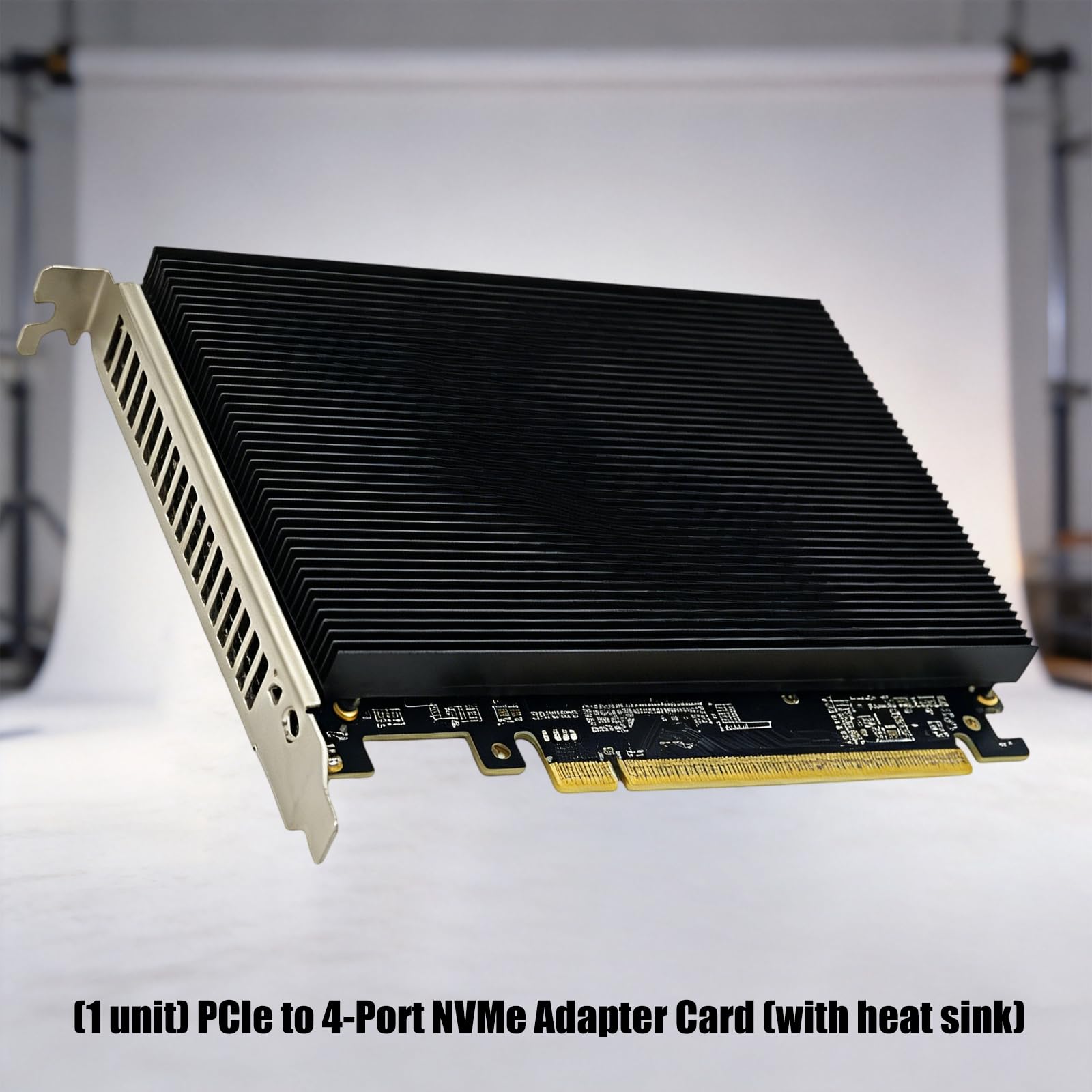 Convertitori Rapidi PCIe4.0 X16 a 4 SSD NVMe con Altezza completa per il gioco, Scheda di espansione SSD NVMe