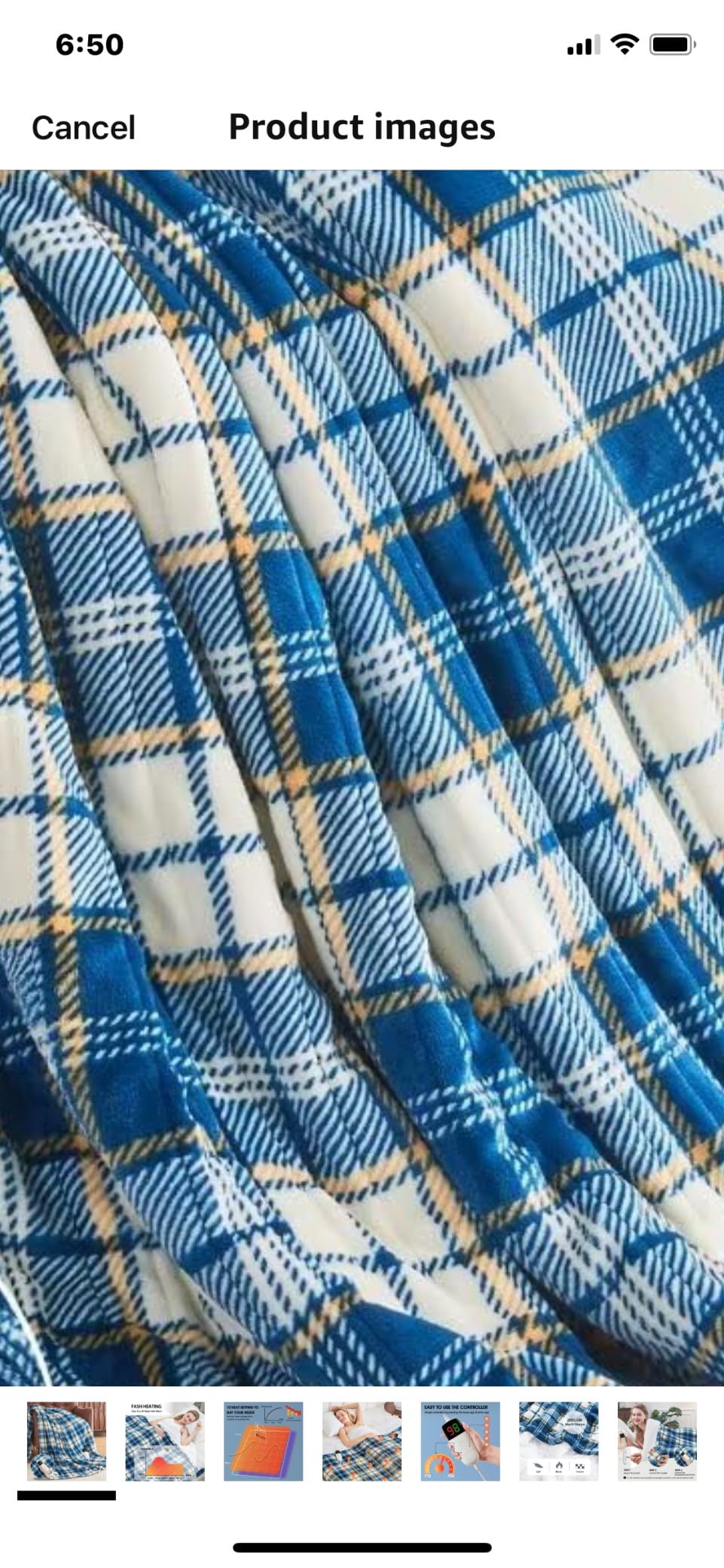 Heated Blanket Electric Throw, 50X60, Heating Throw with 10 Heating Levels & 8 Hours Auto Off photo review