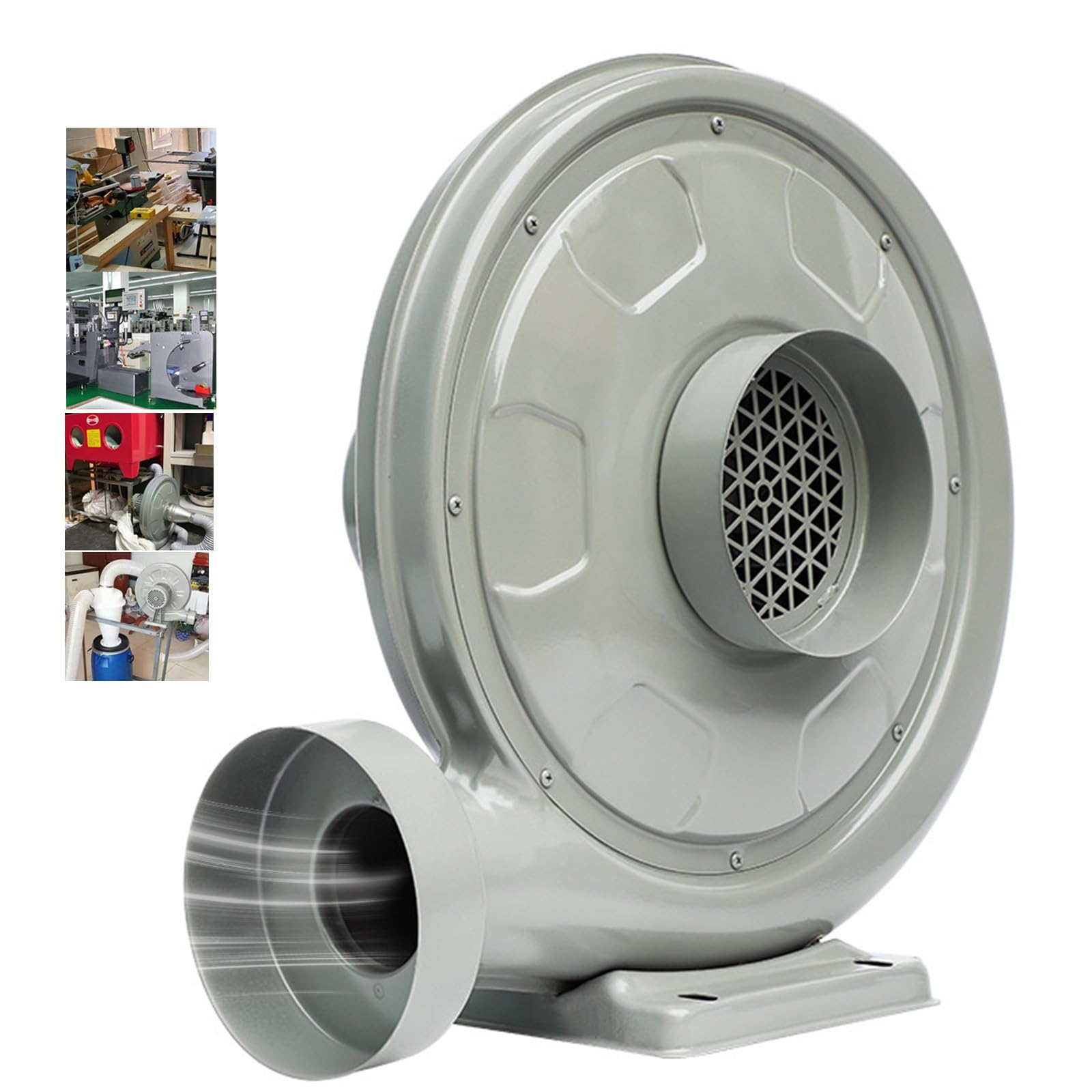 Ventola di aspirazione industriale da 550 W, 145 mm, per un'efficace rimozione di polvere e fumi in officina, ideale per incisione laser
