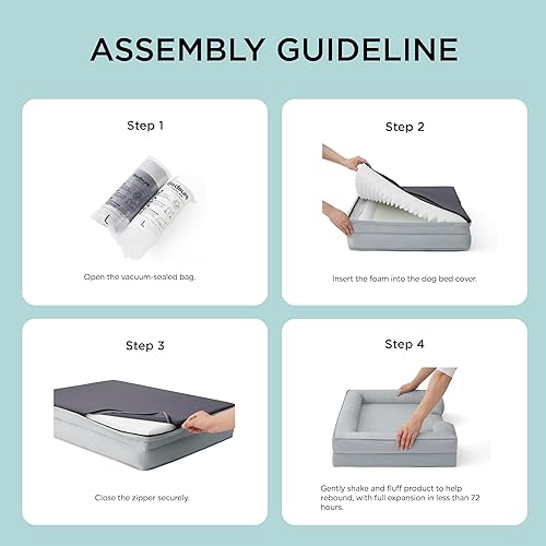 Miniatura 19 de Bedsure - Cama ortopédica XXL para perros, sofá cama lavable para perros gigantes, espuma de soporte con funda extraíble y lavable, forro Marrón