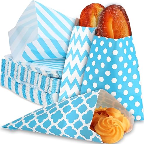 Sweetude 400 bolsas de papel para galletas a granel de 5 x 7 pulgadas, bolsas planas pequeñas para bufé de dulces para Pascua, Navidad, boda, baby