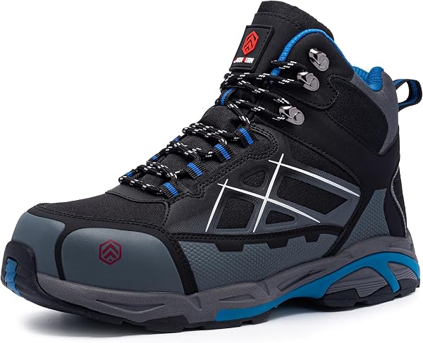 LARNMERN Scarpe Antinfortunistiche da Uomo Donna Puntale in Acciaio Stivale Scarpe da Lavoro Antiscivolo Comode - 1