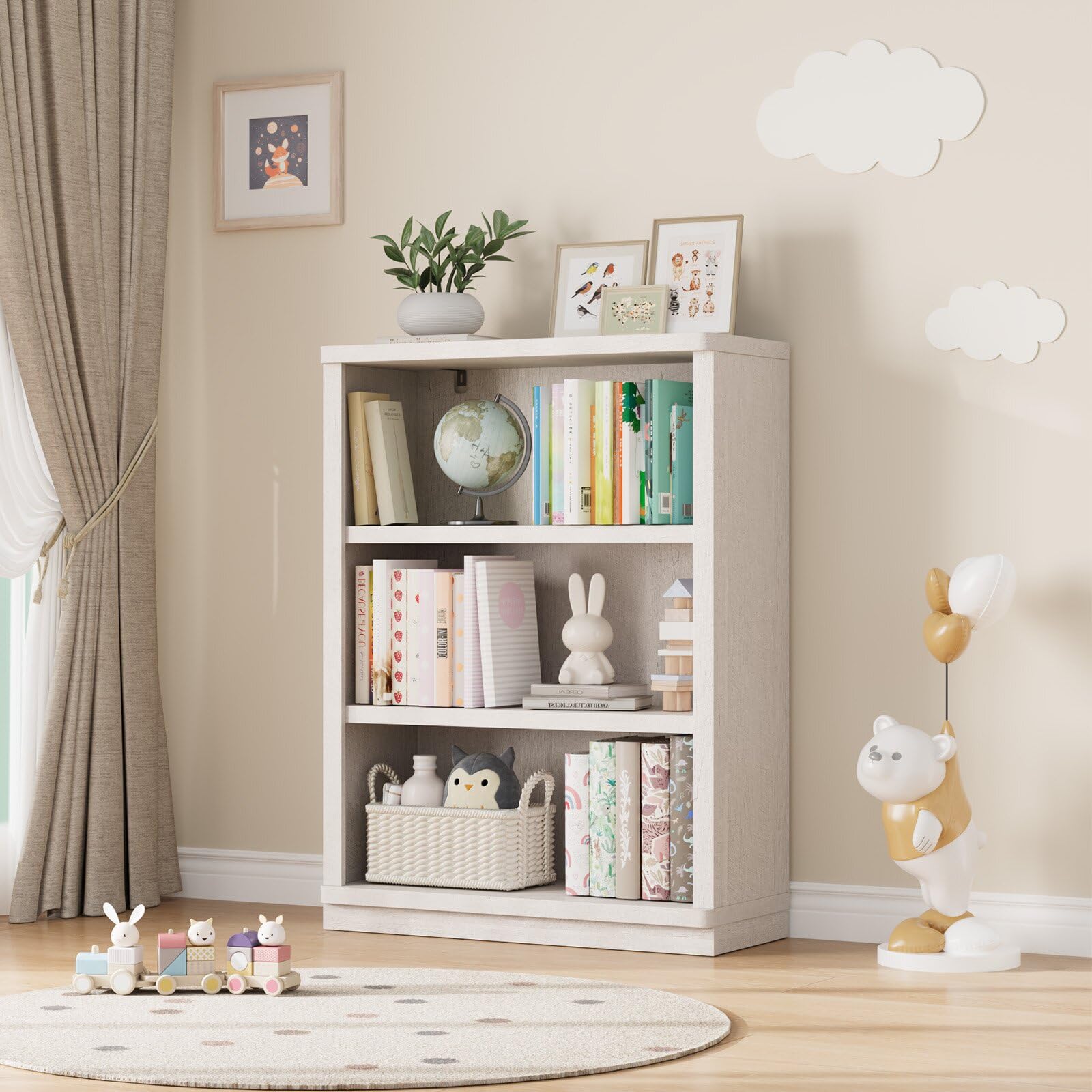 Photo 1 of ***STOCK PHOTO FOR REFERENCE ONLY******STOCK PHOTO FOR REFERENCE ONLY***Rresyet 3 -Tier Bookcase, 42" Tall Book Shelf(White)