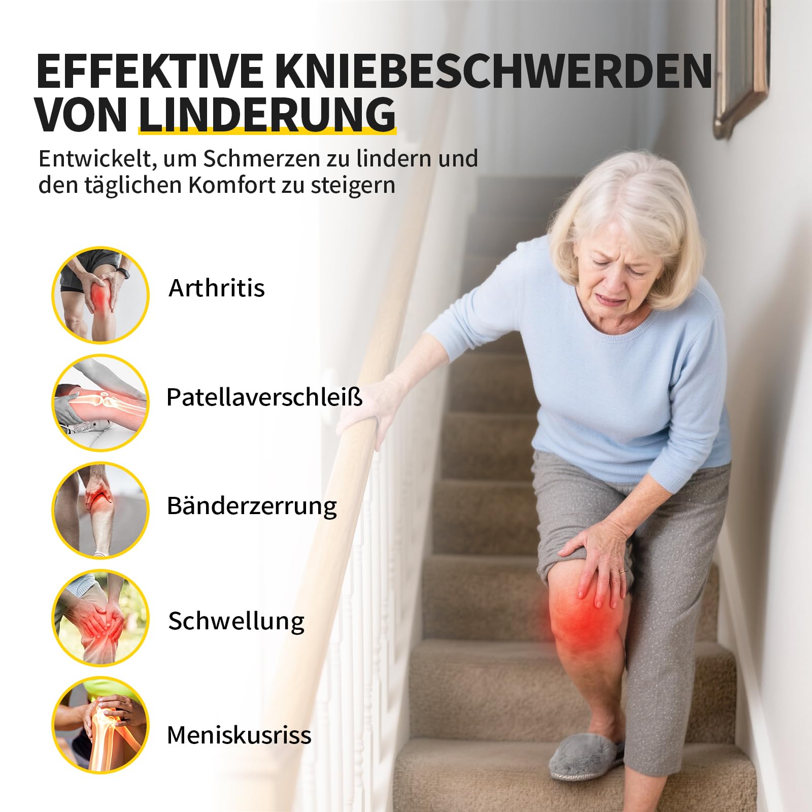 VOCOSTE Kniebandage 2 Stück – Perfekte Knieschoner Für Meniskusprobleme, Arthrose & Gelenkschmerzen – Ideal Beim Laufen, Volleyball & Co. VOCOSTE Kniebandage 2 Stück – Perfekte Knieschoner Für Meniskusprobleme, Arthrose & Gelenkschmerzen – Ideal Beim Laufen, Volleyball & Co.