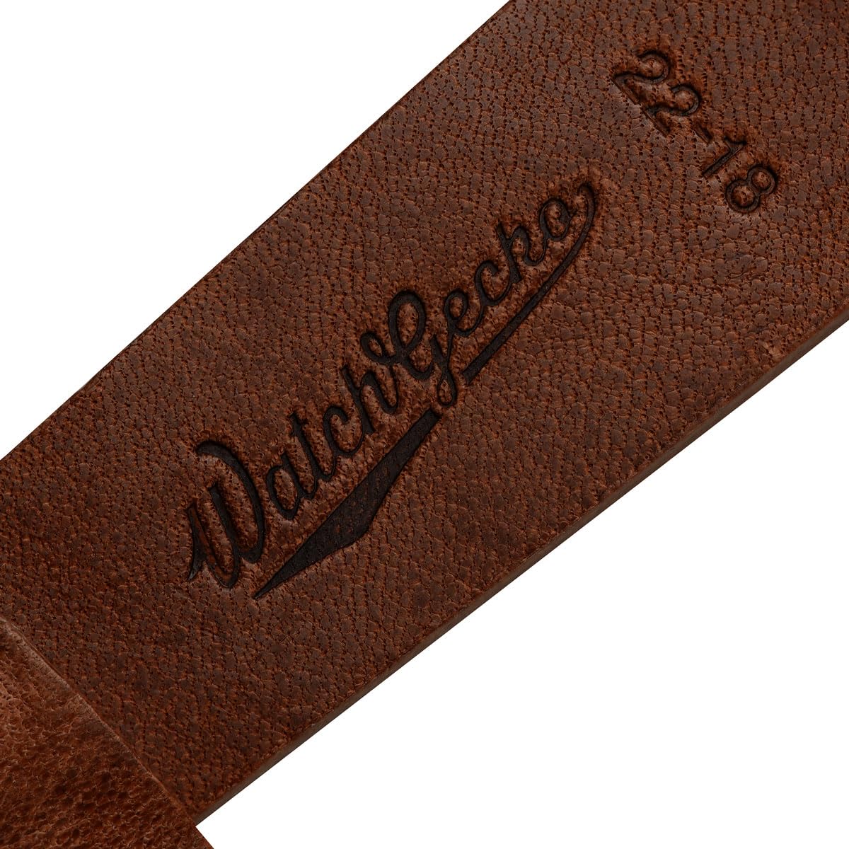 WatchGecko Einfaches, handgefertigtes Lederarmband | Zertifiziertes Ersatzarmband aus echtem italienischem Leder, Vintage-Stil, doppelte Naht, einfach anzubringen