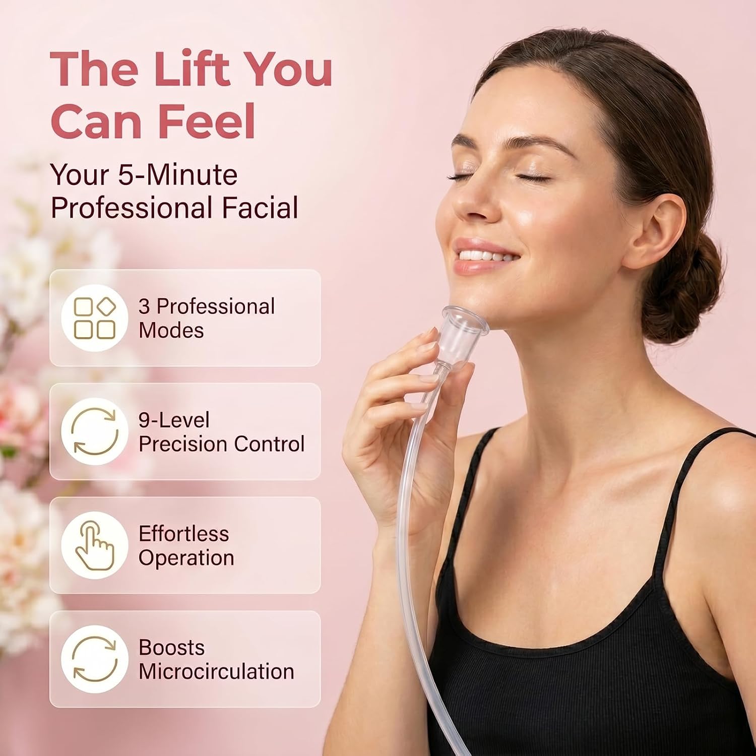 Electric Facial Cupping Set for Face, 3-in-1 Electric Gua Sha & Face Cupping Set, 9 Adjustable Suction Levels, Facial Cups for Eyes, Chin, Neck & Jawline, Portable Electric Cupping Device