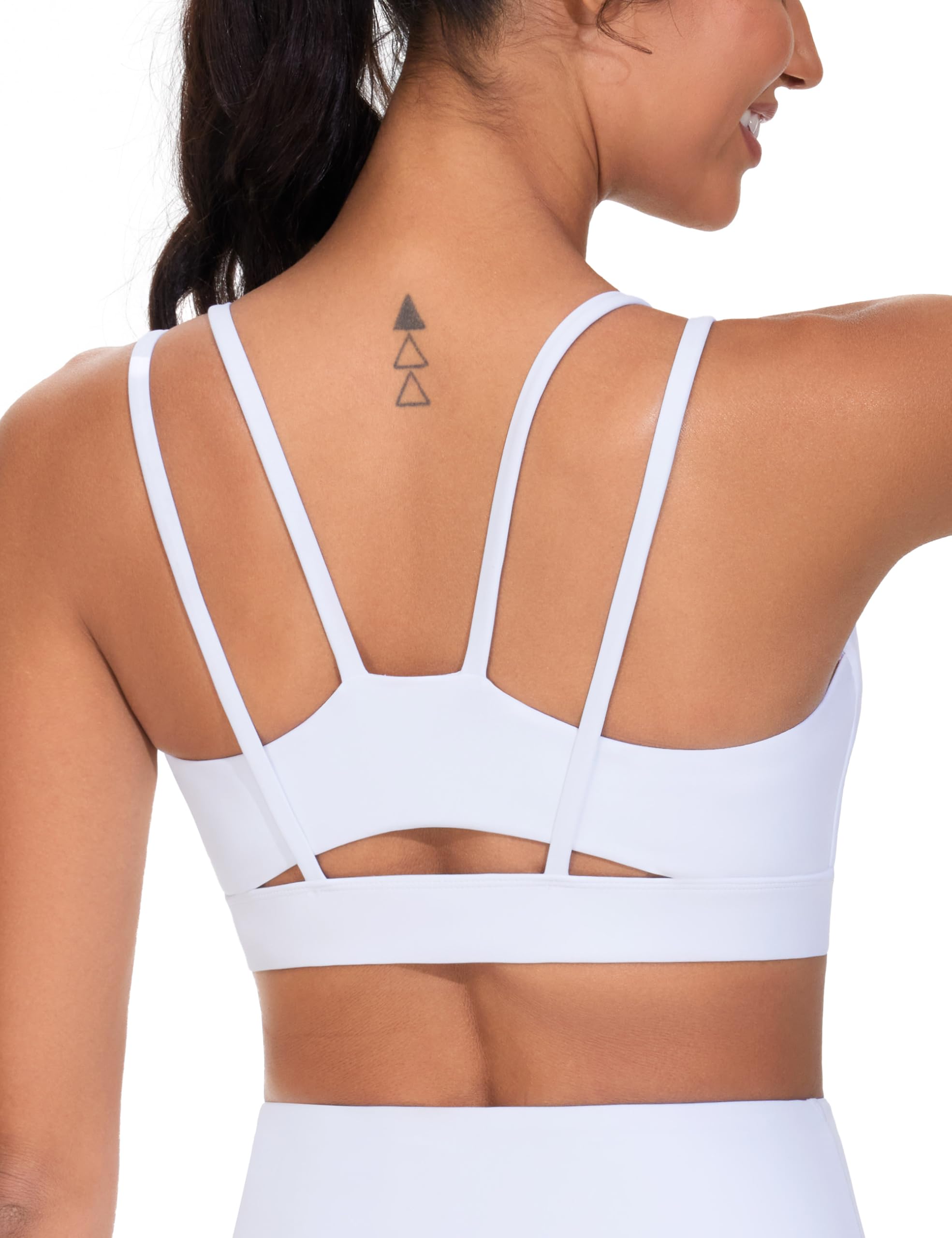 THE GYM PEOPLE Damen Sport BH Doppelten Spaghettiträgern Stützendes Sport Bra mit Gepolstert