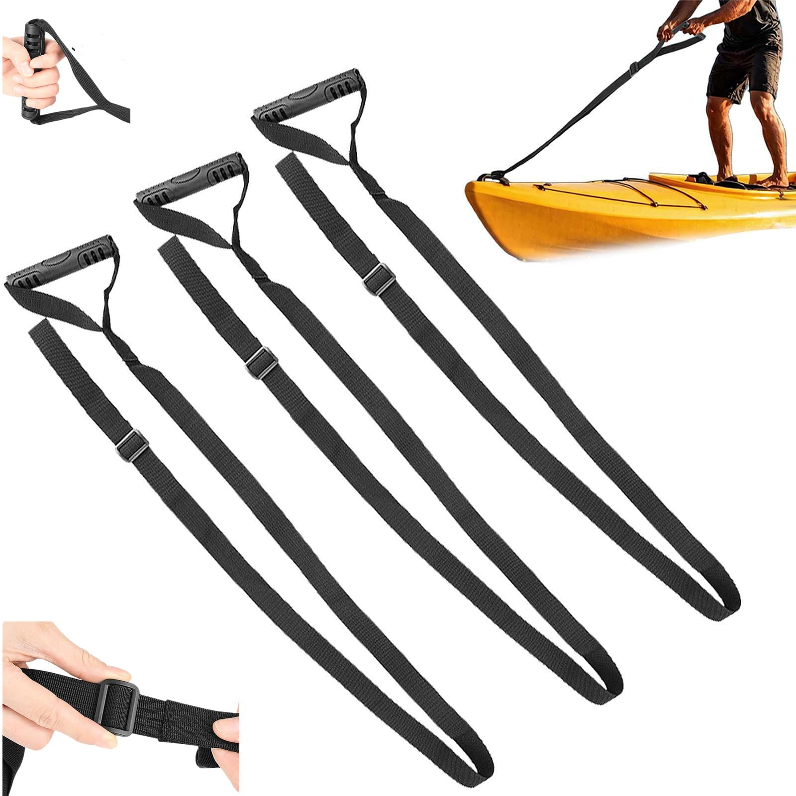 3 Pack Kayak Carry Handles, Heavy-Duty Non-Slip Adjustable Length Rope, Kayak Stand Up Assist Strap Kayaks Stand, Strong Non-Slip Dragging Rope, Kayaks Accessories for Outdoor Boating