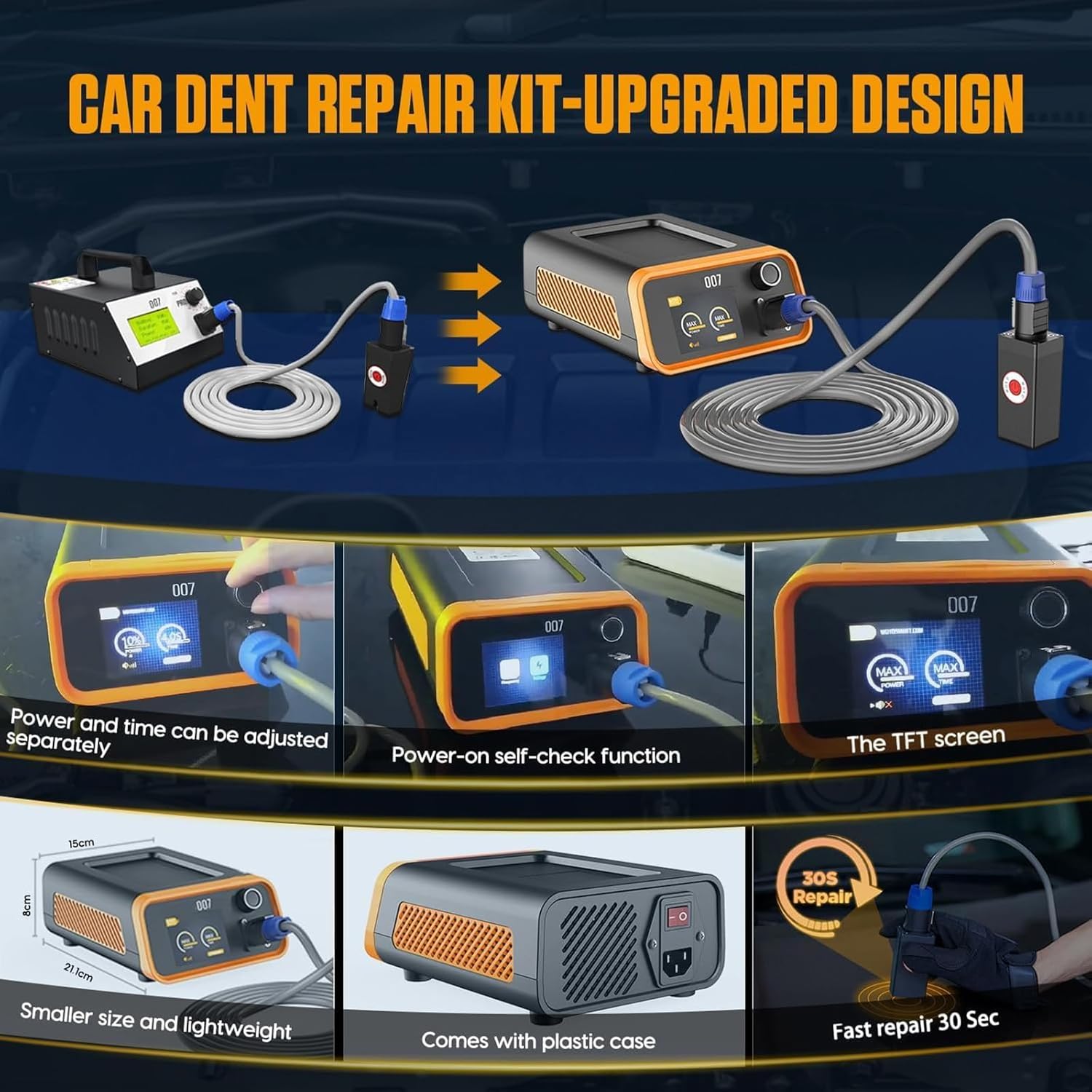 Induction PDR Heater Kit - Pro Auto Body Dent Removal Tool, Paintless Dent Repair Machine for Minor Dents, Door Dings & Hail Damage - Car Dent Puller Hot Box